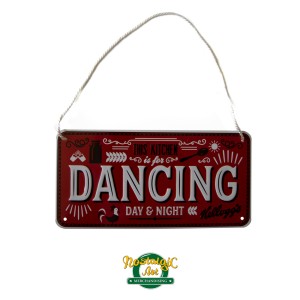 28038 Metal Plate - This Kitchen is For Dancing Day and Night